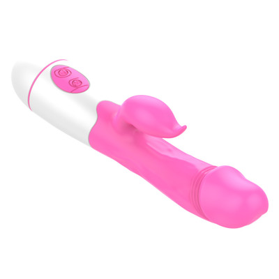 Foto 2 do produto Vibrador Rabbit Recarregável em Silicone com Glande Realística, Texturas Salientes e 10 Vibrações - Female Vibrator | 9 x 3,2 cm | Disponível em 3 cores
