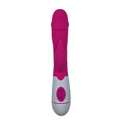 Foto 4 do produto Vibrador Rabbit Recarregável em Silicone com Glande Realística, Texturas Salientes e 10 Vibrações - Female Vibrator | 9 x 3,2 cm | Disponível em 3 cores