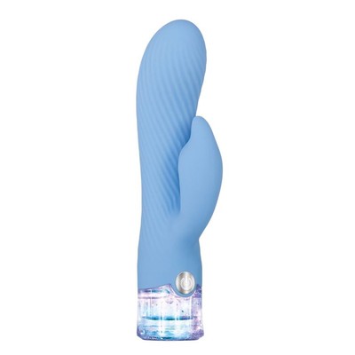 Foto 3 do produto Vibrador Rabbit Recarregável com Texturas em Espiral e Estimulador Clitoriano, 2 motores com 10 Modos de Vibração e Luz de LED - Evolved Glitteriffic | 9,5 x 3,5 cm