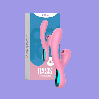 Vibrador Rabbit em Silicone com 10 Modos de Vibração, 10 Ondas de Pressão e Recarregável - Intt Toys Oasis | 11,5 x 3,7 cm | Disponível em 3 Cores