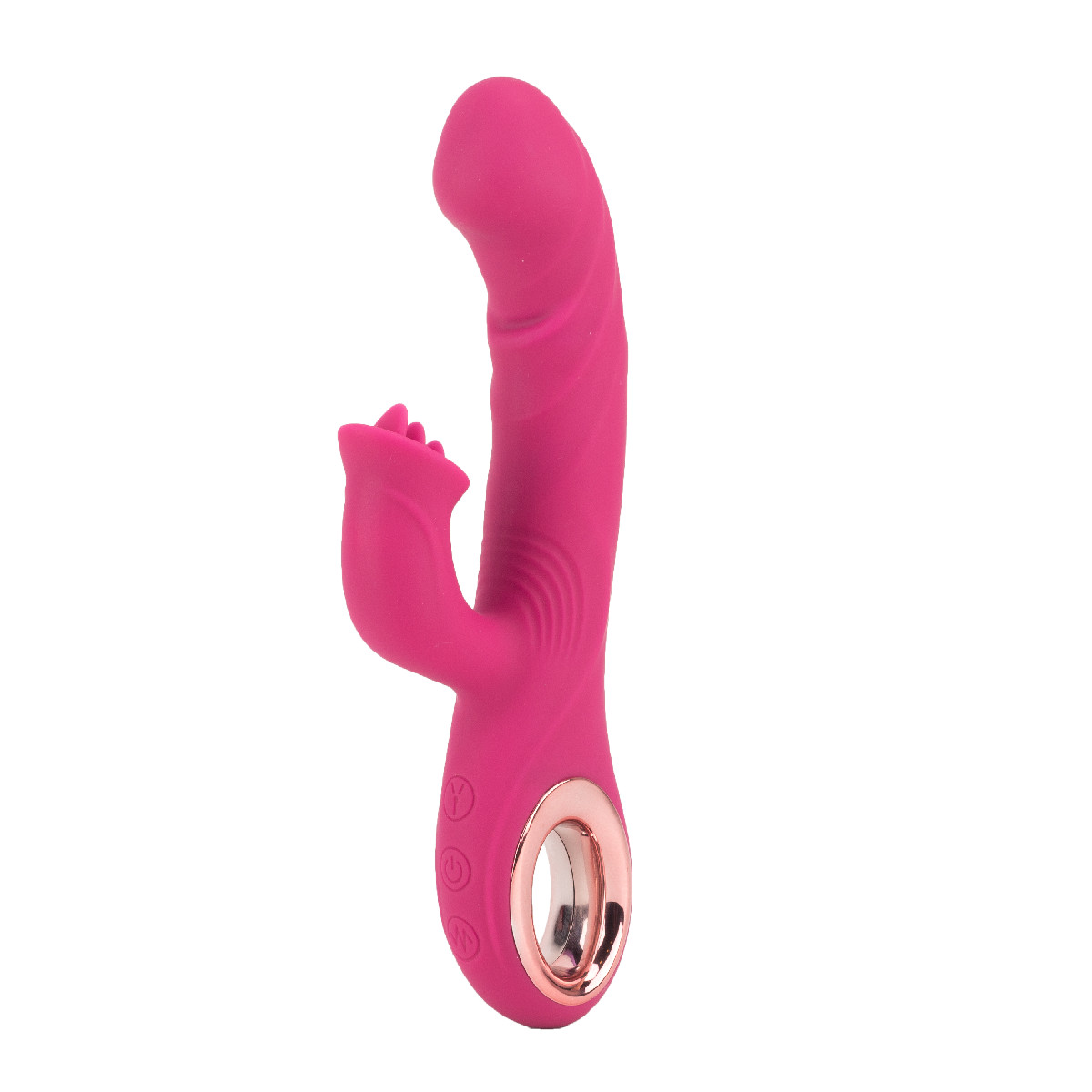 Vibrador Rabbit em Silicone com 10 Modos de Vibração, Movimentos de ''Vem Cá'' e Recarregável - 12,4 x 3,5 cm - 2
