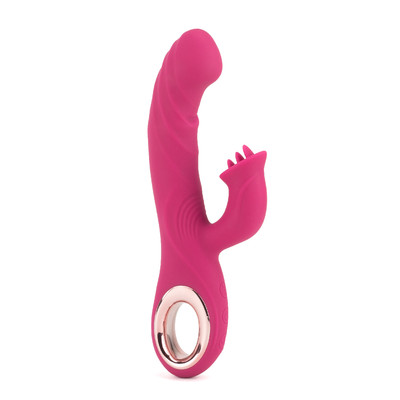 Vibrador Rabbit em Silicone com 10 Modos de Vibração, Movimentos de ''Vem Cá'' e Recarregável - 12,4 x 3,5 cm