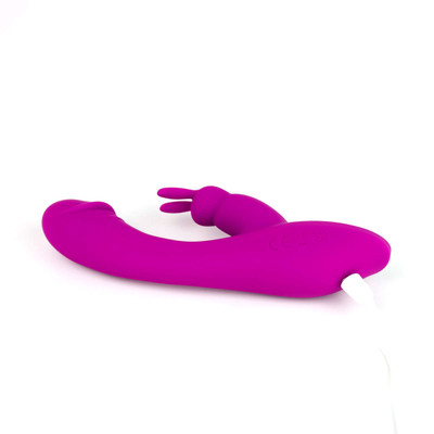 Foto 4 do produto Vibrador Rabbit em Silicone com 10 Modos de Vibração, Recarregável e Resistente à água - Naughty U | 20,5 x 4 cm