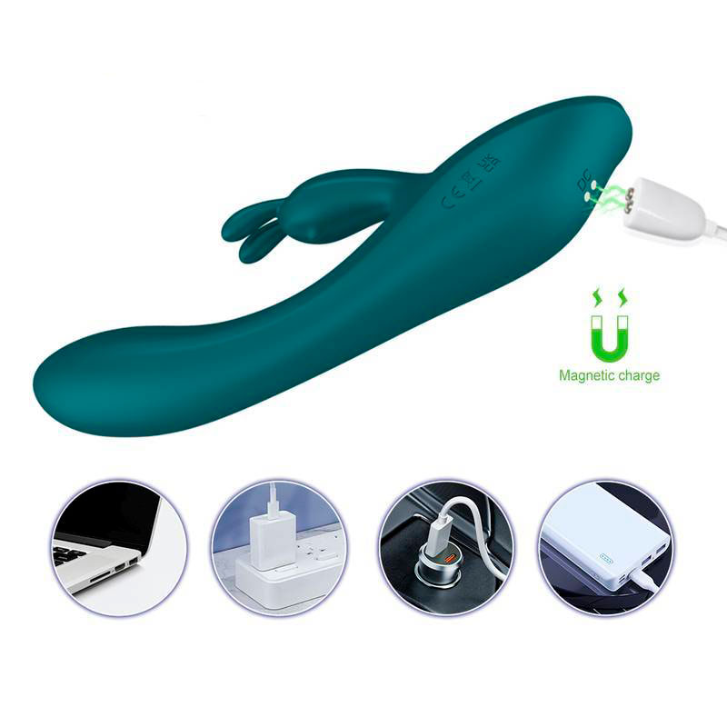 Vibrador Rabbit em Silicone com 10 Modos de Vibrações e Resistente á Água - Silicone Toy Body-Safe | 14,5 x 3,3 cm - 8