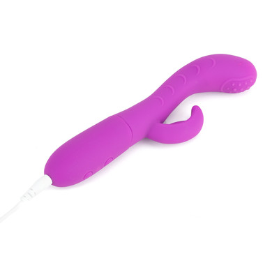 Foto 7 do produto Vibrador Rabbit em Silicone com 2 Motores, 10 Modos de Vibração e Texturas - Flat | 9,5 x 3 cm | Disponível em 2 Cores