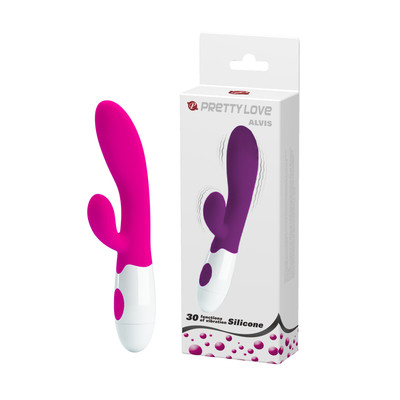 Vibrador Rabbit em Silicone com 29 Modos de Vibração - Pretty Love Alvis | 10,3 x 3 cm | Disponível em 4 Cores
