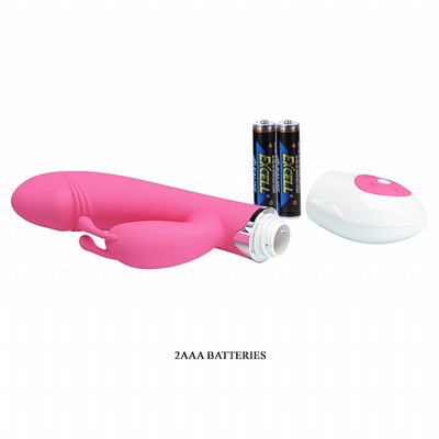 Foto 6 do produto Vibrador Rabbit em Silicone com 30 Modos de Vibrações e Estimulador Clitoriano em Formato de Coelho - Pretty Love Gene | 9,5 x 3,4 cm