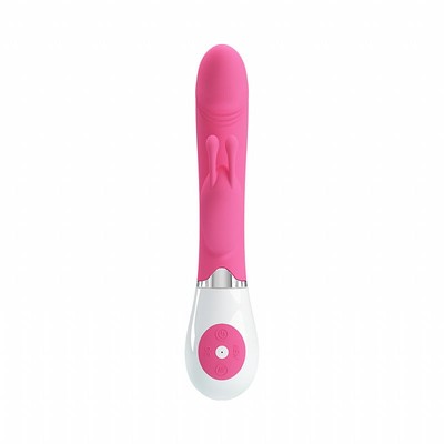 Foto 3 do produto Vibrador Rabbit em Silicone com 30 Modos de Vibrações e Estimulador Clitoriano em Formato de Coelho - Pretty Love Gene | 9,5 x 3,4 cm