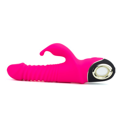 Foto 3 do produto Vibrador Rabbit em Silicone com 5 Movimentos de Vai e Vem, 9 Modos de Vibração e Recarregável via USB - Rabbit Vibrator | 12 x 3,7 cm
