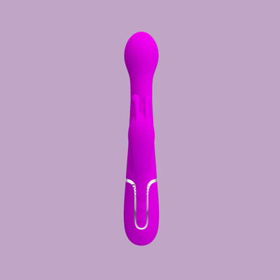 Foto 2 do produto Vibrador Rabbit em Silicone com 7 Modos de Vibração, 4 Movimentos de Vai e Vem e Rotação e Carregamento USB - Pretty Love Dejon | 12 x 3 cm