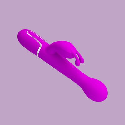 Foto 3 do produto Vibrador Rabbit em Silicone com 7 Modos de Vibração, 4 Movimentos de Vai e Vem e Rotação e Carregamento USB - Pretty Love Dejon | 12 x 3 cm