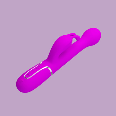 Foto 4 do produto Vibrador Rabbit em Silicone com 7 Modos de Vibração, 4 Movimentos de Vai e Vem e Rotação e Carregamento USB - Pretty Love Dejon | 12 x 3 cm