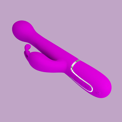 Foto 5 do produto Vibrador Rabbit em Silicone com 7 Modos de Vibração, 4 Movimentos de Vai e Vem e Rotação e Carregamento USB - Pretty Love Dejon | 12 x 3 cm
