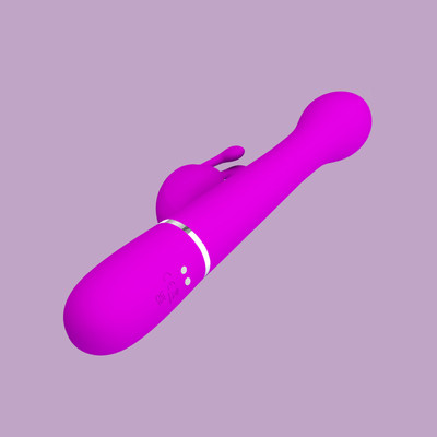 Foto 6 do produto Vibrador Rabbit em Silicone com 7 Modos de Vibração, 4 Movimentos de Vai e Vem e Rotação e Carregamento USB - Pretty Love Dejon | 12 x 3 cm