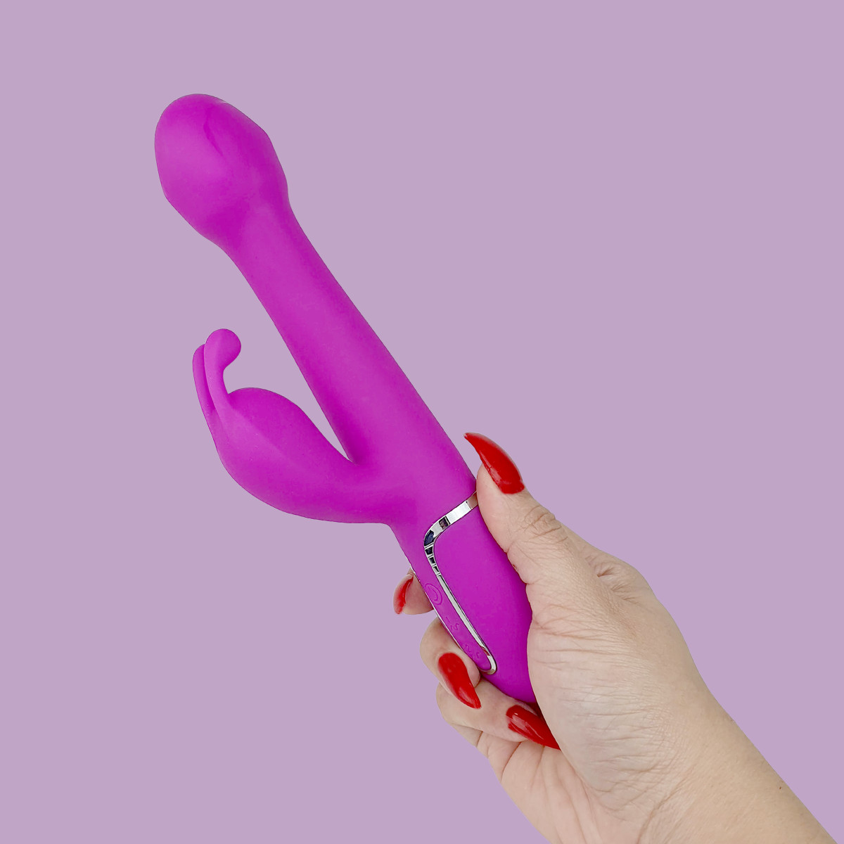 Vibrador Rabbit em Silicone com 7 Modos de Vibração, 4 Movimentos de Vai e Vem e Rotação e Carregamento USB - Pretty Love Dejon | 12 x 3 cm - 8