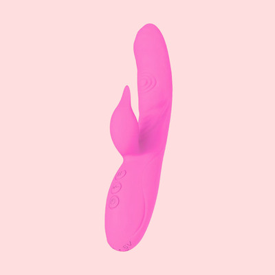 Foto 2 do produto Vibrador Rabbit em Silicone com 7 Modos de Vibração, 7 Funções Tape, 7 Tipos de Estimulação Clitoriana e Carregamento via USB - Dino G | 12 x 3,2 cm | Disponível em 2 Cores