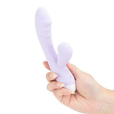 Vibrador Rabbit em Silicone Macio com 12 Modos de Vibração e Recarregável via Cabo USB - Born To Feeling | 13 x 3,4 cm