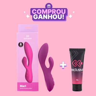 Vibrador Rabbit em Silicone Macio com 8 Modos de Vibração, Movimentos e Recarregável via Cabo USB - Exclusiva Mari