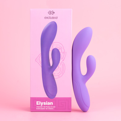 Vibrador Rabbit em Silicone Soft Touch com 10 Modos de Vibração e Carregamento via Cabo USB - Exclusiva Elysian