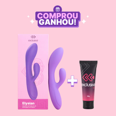 Vibrador Rabbit em Silicone Soft Touch com 10 Modos de Vibração e Carregamento via Cabo USB - Exclusiva Elysian