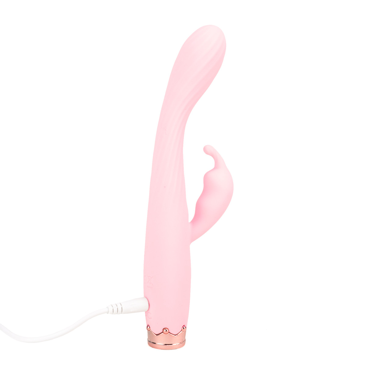 Vibrador Rabbit em Silicone Texturizado, 10 Modos de Vibração, Recarregável e Base de Coroa - Vibrator | 10,5 x 2,3 cm - 4