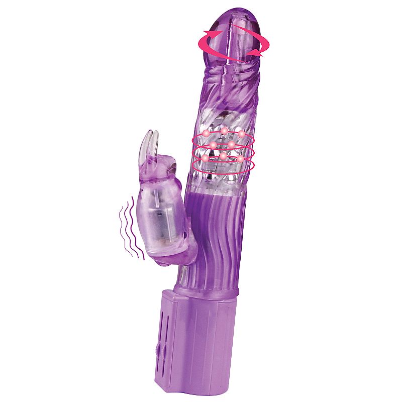 Vibrador Rabbit em Silicone com Vibração Multivelocidade e Rotação - Sexy Import | 12,5 x 3,7 cm | Disponível em 2 cores - 3