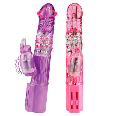 Vibrador Rabbit em Silicone com Vibração Multivelocidade e Rotação - Sexy Import | 12,5 x 3,7 cm | Disponível em 2 cores
