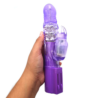 Vibrador Rabbit em Silicone com Vibração Multivelocidade e Rotação - Sexy Import | 12,5 x 3,7 cm | Disponível em 2 cores