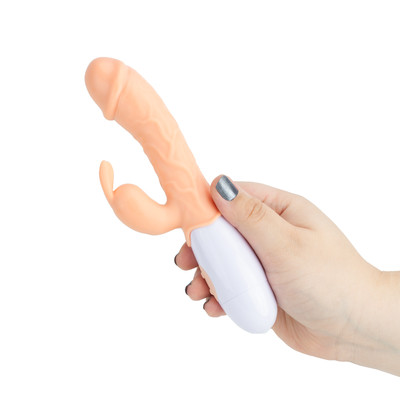 Vibrador Rabbit em TPR no Formato de Pênis Realístico com 30 Modos de Vibrações - Pretty Love Easter Bunny | 9,5 x 3,2 cm