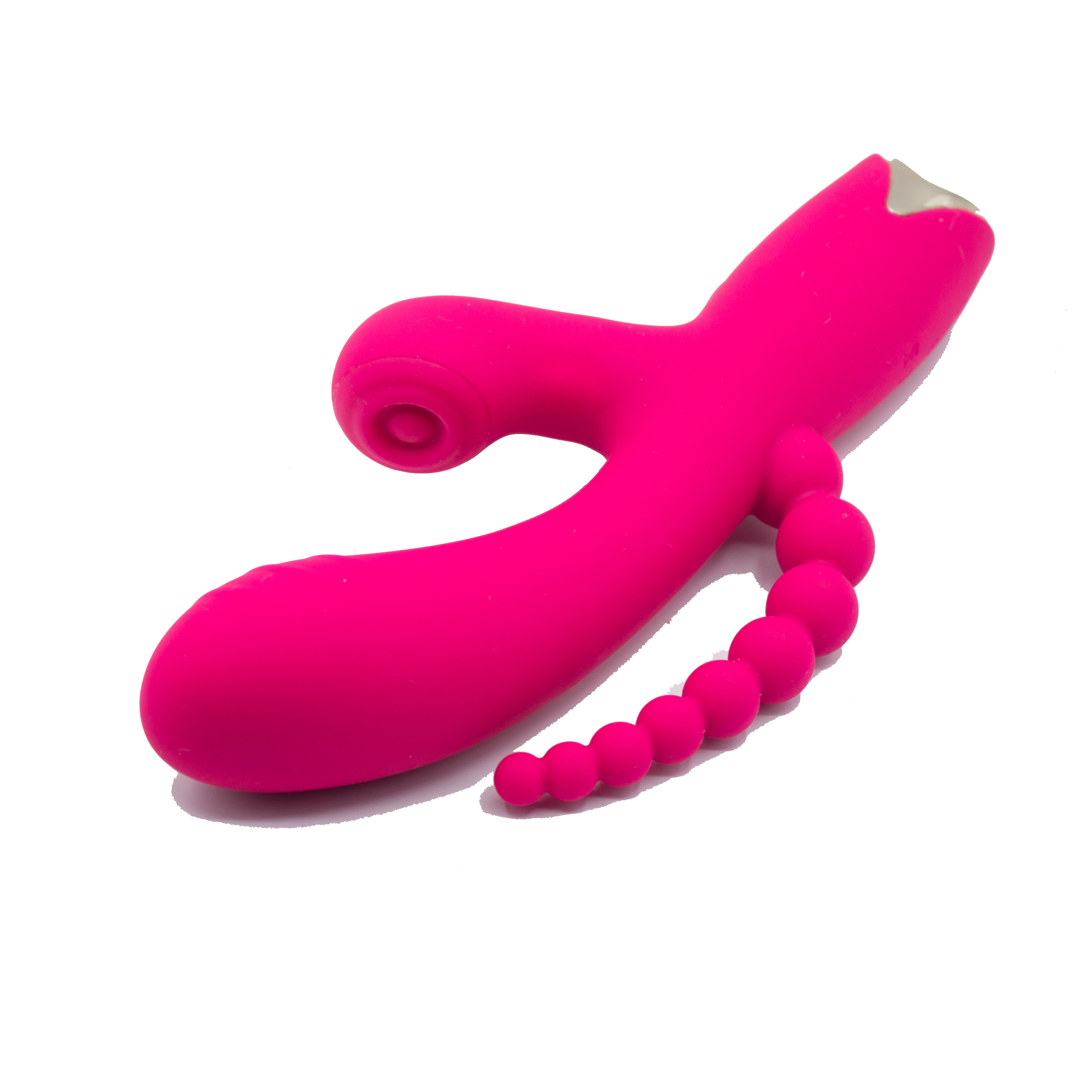 Vibrador Rabbit Triplo, 10 Modos de Vibração, 4 níveis de Velocidade e Recarregável -  Nv Toys Snappy Bunny | 10,5 x 3,7 cm | Disponível em 2 Cores - 3