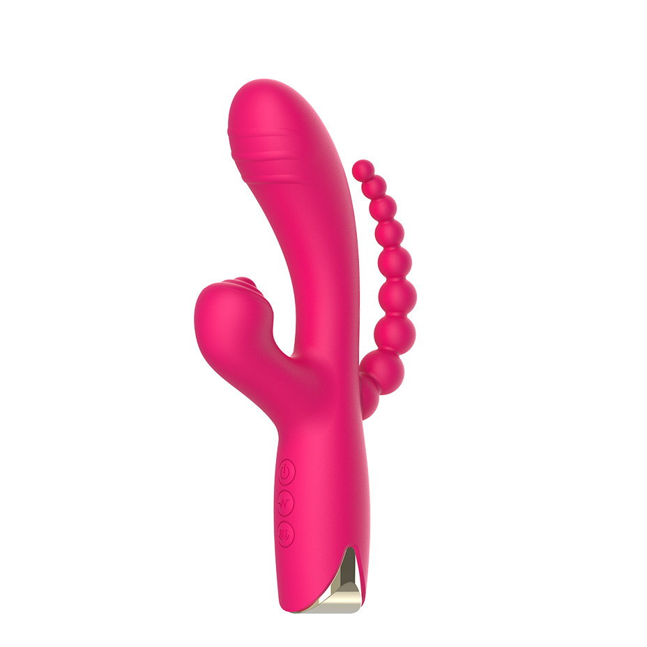 Vibrador Rabbit Triplo, 10 Modos de Vibração, 4 níveis de Velocidade e Recarregável -  Nv Toys Snappy Bunny | 10,5 x 3,7 cm | Disponível em 2 Cores - 4