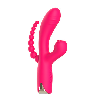 Vibrador Rabbit Triplo, 10 Modos de Vibração, 4 níveis de Velocidade e Recarregável -  Nv Toys Snappy Bunny | 10,5 x 3,7 cm | Disponível em 2 Cores
