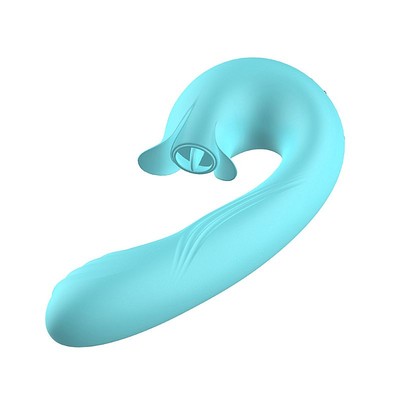Foto 3 do produto Vibrador Duplo Recarregável com 7 Movimentos de Língua Estimuladora, 10 Pulsações e 7 Tipos de Vibrações - SI | 13 x 3,2 cm | Disponível em 3 Cores