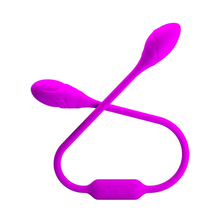 Vibrador Recarregável Duplo Unissex com 12 Modos de Vibração em Cada Motor e Resistente à Água - Pretty Love Dream Lover's Whip - 67 x 3,2 cm - 3