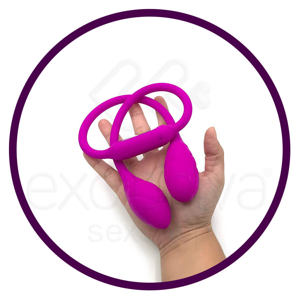 Vibrador Recarregável Duplo Unissex com 12 Modos de Vibração em Cada Motor e Resistente à Água - Pretty Love Dream Lover's Whip - 67 x 3,2 cm - 7