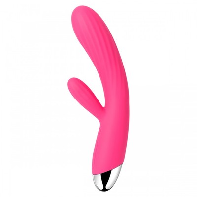 Foto 2 do produto Vibrador Recarregável com Estimulador Clitoriano, 8 Modos de Vibração, 5 Intensidades e Função Aquecimento - Svakom Angel
