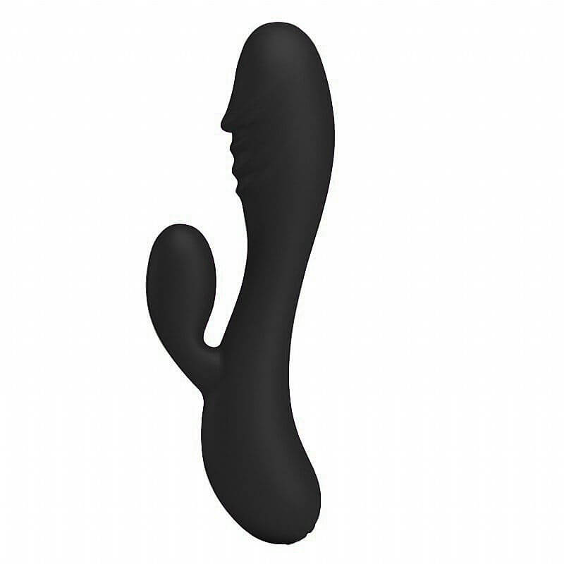 Vibrador Recarregável Estimulador de Ponto G e de Clítoris com 30 Modos de Vibração e Ondulações na Ponta - Pretty Love Spencer - 18 x 3,7 cm - 2