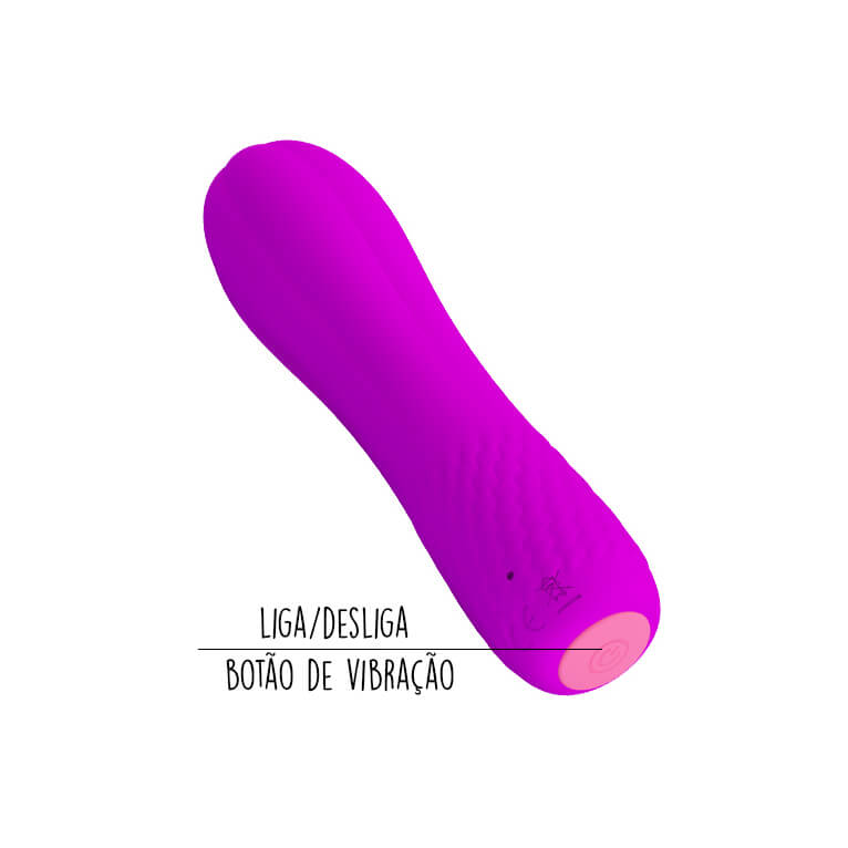 Vibrador Recarregável com Ponta Arredondada e 12 Modos de Vibração - Pretty Love Allen | 11,7 x 3 cm - 4
