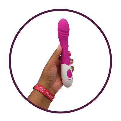 Vibrador Recarregável com Ponta em Forma de Glande e 30 Modos de Vibração - Female Vibrator Schock - 19 x 3,2 cm | Disponível em 4 Cores