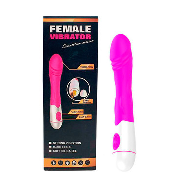 Vibrador Recarregável com Ponta em Forma de Glande e 30 Modos de Vibração - Female Vibrator Schock - 19 x 3,2 cm | Disponível em 4 Cores