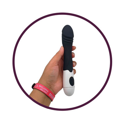 Foto 8 do produto Vibrador Recarregável com Ponta em Forma de Glande e 30 Modos de Vibração - Female Vibrator Schock - 19 x 3,2 cm | Disponível em 4 Cores