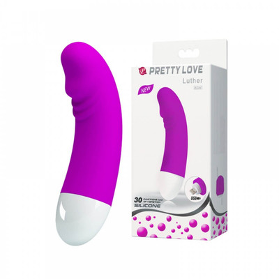 Vibrador Estimulador de Ponto G com 30 Modos de Vibração, Ponta em Formato de Glande e Recarregável - Pretty Love Luther | 12,5 x 3,9 cm