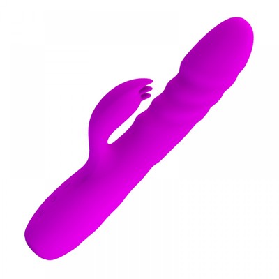 Foto 2 do produto Vibrador de Ponto G e Clitóris com 4 Modos de "Vai e Vem" e 12 Modos de Vibração do Estimulador Clitoriano - Pretty Love Melanie |  21,2 x 3,5 cm
