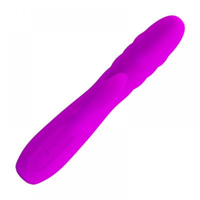 Foto 3 do produto Vibrador de Ponto G e Clitóris com 4 Modos de "Vai e Vem" e 12 Modos de Vibração do Estimulador Clitoriano - Pretty Love Melanie |  21,2 x 3,5 cm