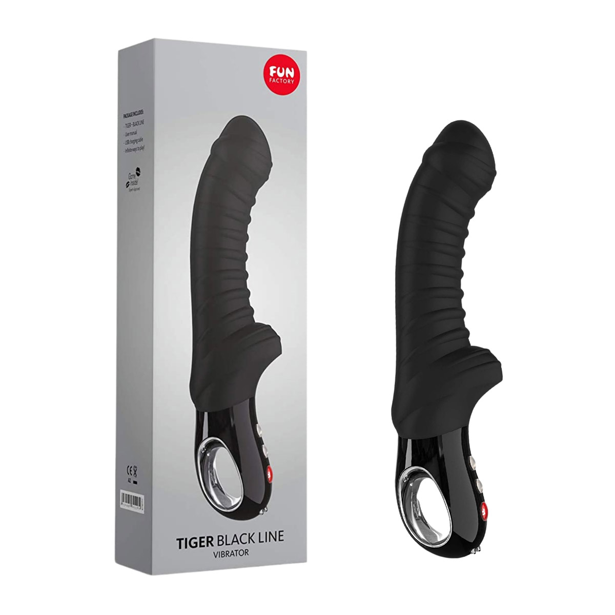 Vibrador Recarregável para Ponto G e Próstata com 6 Modos de Vibração e Texturas Massageadoras - Fun Factory Tiger | 10,5 x 2,8 cm | Disponível em 4 Cores - 5