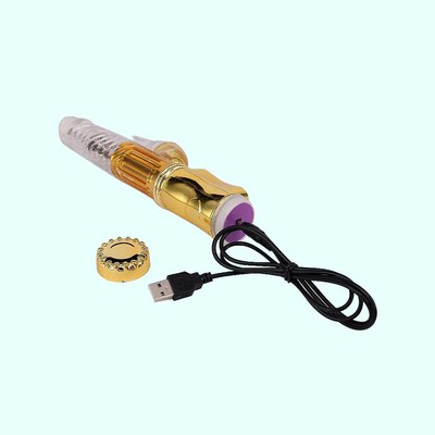 Foto 3 do produto Vibrador Recarregável com 8 Intensidades de Rotação, 36 Modos de Vibração e Estimulador Clitoriano - Sexy Import | 23 x 3 cm | Disponível em 2 Cores