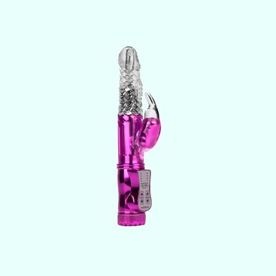 Foto 4 do produto Vibrador Recarregável com 8 Intensidades de Rotação, 36 Modos de Vibração e Estimulador Clitoriano - Sexy Import | 23 x 3 cm | Disponível em 2 Cores