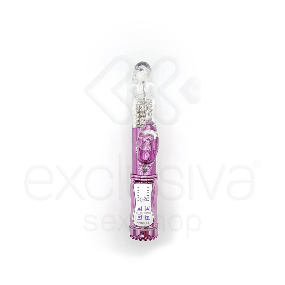 Vibrador Recarregável Rotativo Vai e Vem com 36 Modos de Vibrações, Estimulador de Clítoris e Ponto G - 22,5 x 3 cm | Cor: Roxo - 3