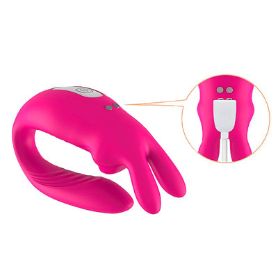 Foto 6 do produto Vibrador Recarregável em Silicone para Casal com 12 Modos de Vibração e Aplicativo | 18,5 x 3,4 cm | Cor: Pink