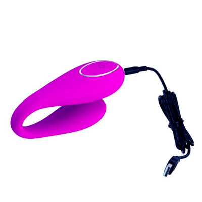 Foto 4 do produto Vibrador Recarregável em Silicone para Casal com Controle Remoto e 12 Modo de Vibrações - Pretty Love Algernon | 19 x 2,5 cm